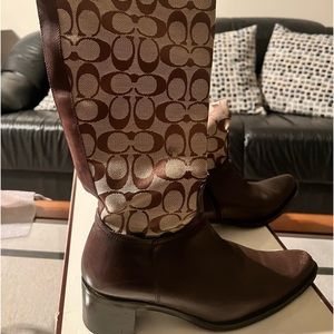 COACH Boots -Olivia L/CALF BROWN/Tan almost new/GREAT condition!